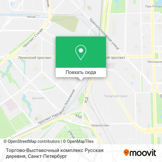 Карта Торгово-Выставочный комплекс Русская деревня