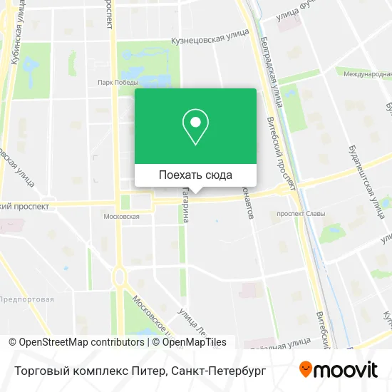 Карта Торговый комплекс Питер