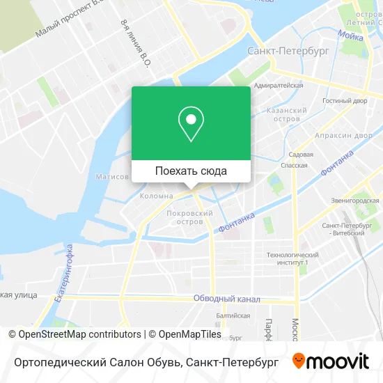 Карта Ортопедический Салон Обувь