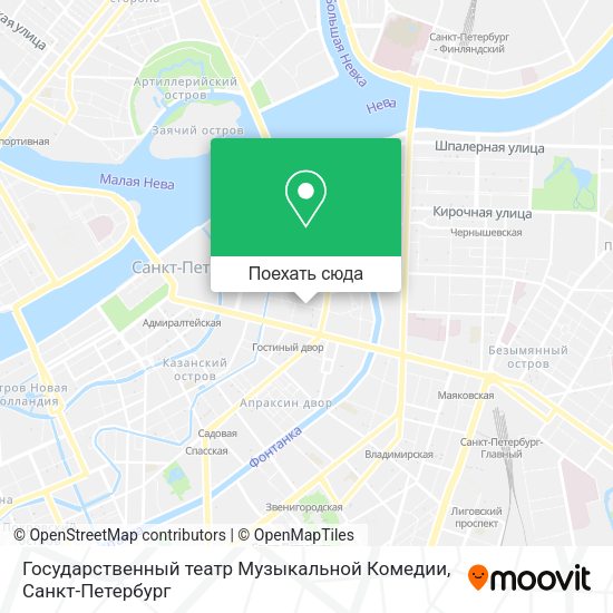 Карта Государственный театр Музыкальной Комедии