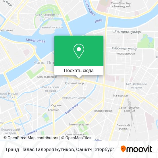 Карта Гранд Палас Галерея Бутиков