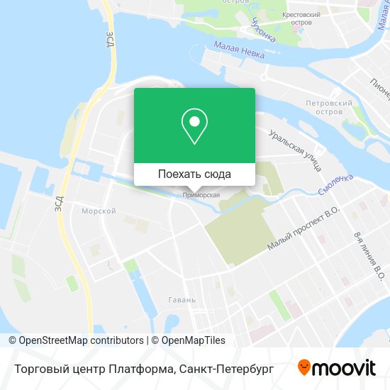 Карта Торговый центр Платформа