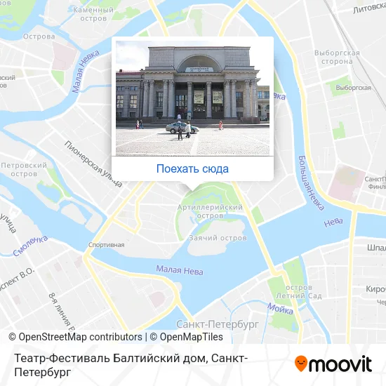 Карта Театр-Фестиваль Балтийский дом