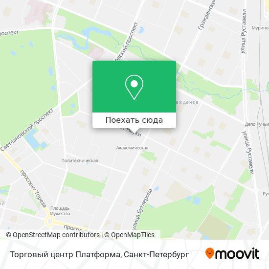 Карта Торговый центр Платформа