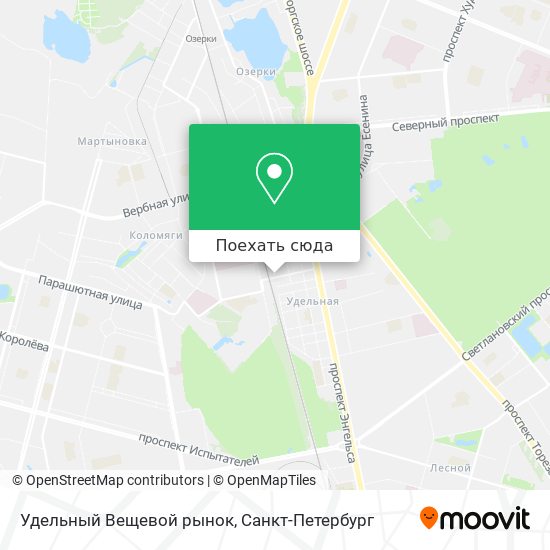 Карта Удельный Вещевой рынок
