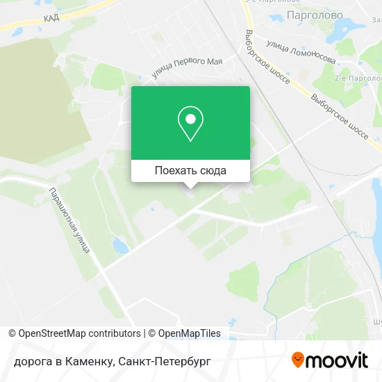 Карта дорога в Каменку