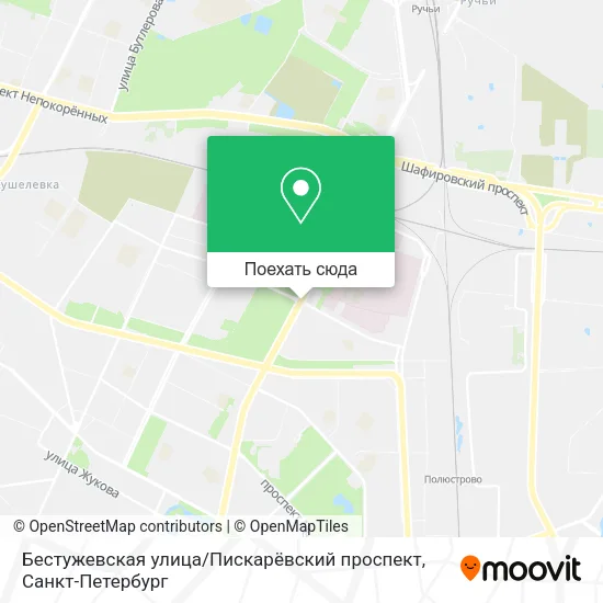 Карта Бестужевская улица / Пискарёвский проспект