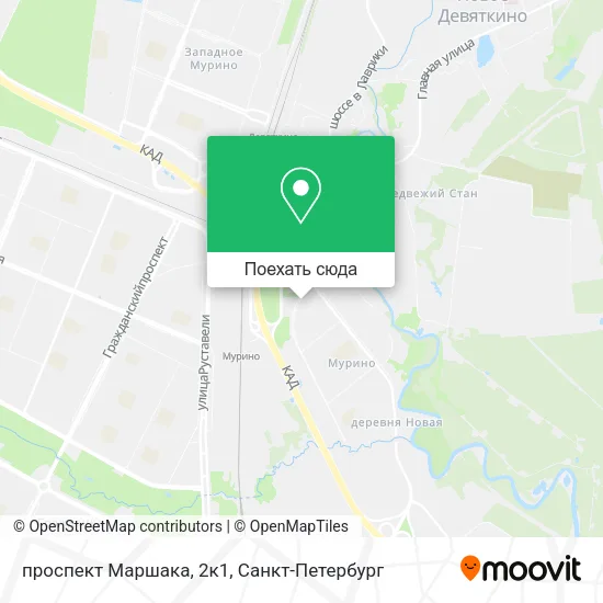 Карта проспект Маршака, 2к1