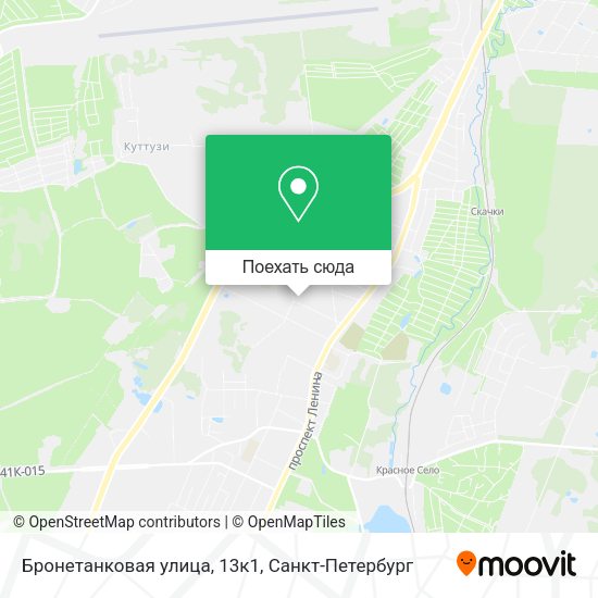 Карта Бронетанковая улица, 13к1