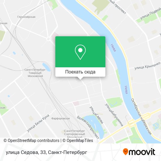 Карта улица Седова, 33