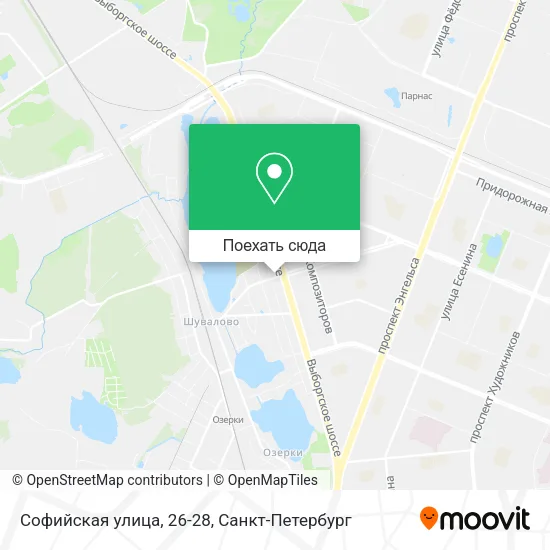 Карта Софийская улица, 26-28