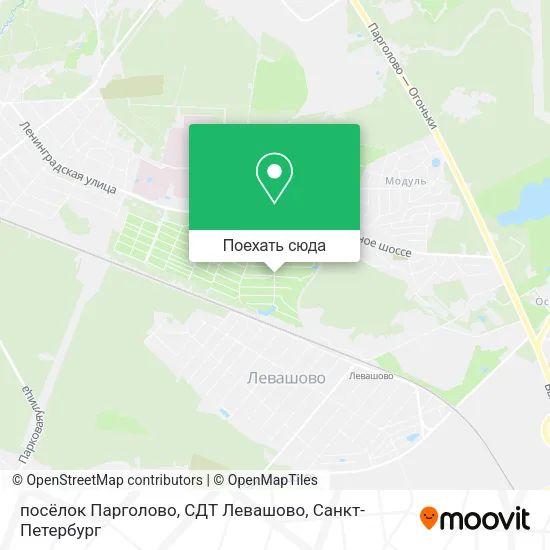 Карта посёлок Парголово, СДТ Левашово