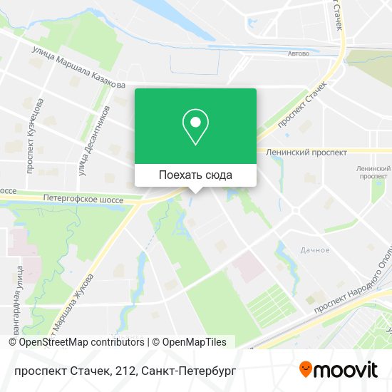 Карта проспект Стачек, 212