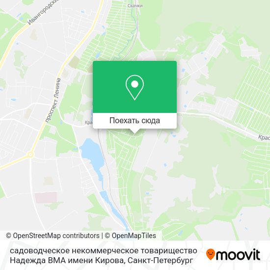 Карта садоводческое некоммерческое товарищество Надежда ВМА имени Кирова