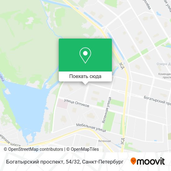 Карта Богатырский проспект, 54/32