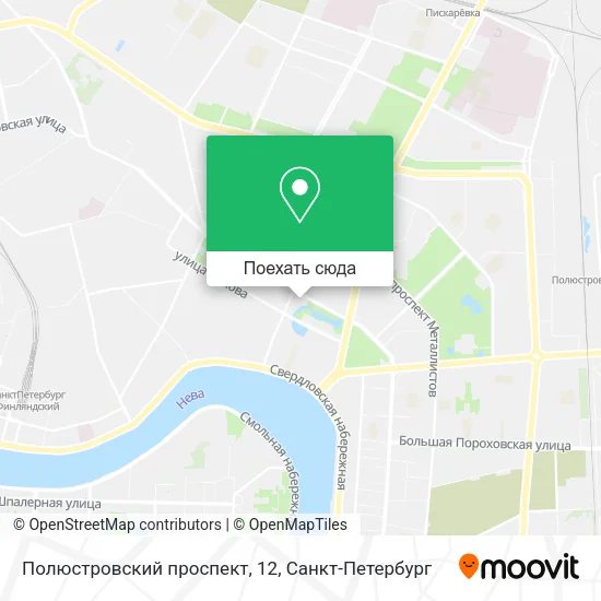 Карта Полюстровский проспект, 12