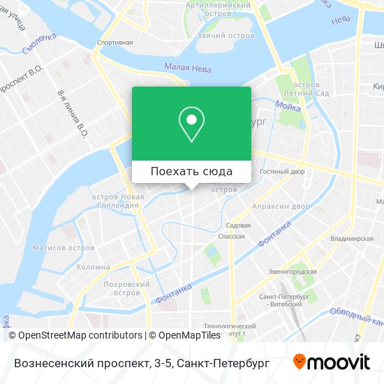 Карта Вознесенский проспект, 3-5