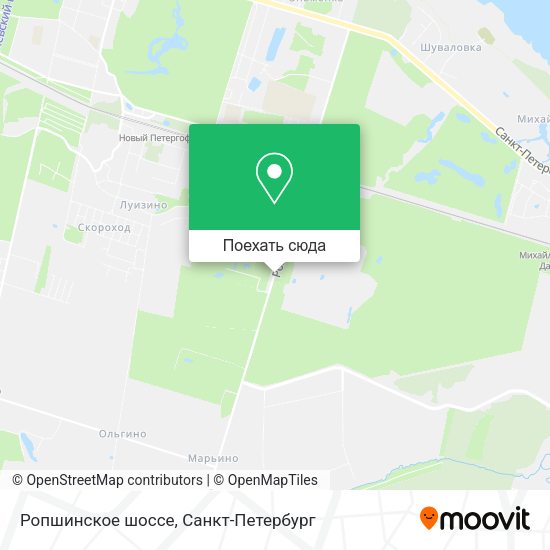 Карта Ропшинское шоссе