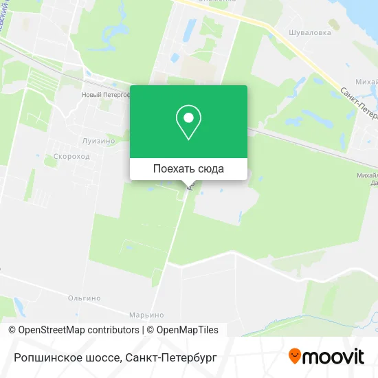 Карта Ропшинское шоссе
