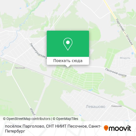 Карта посёлок Парголово, СНТ НИИТ Песочное