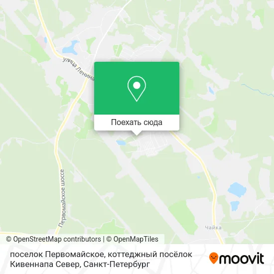 Карта поселок Первомайское, коттеджный посёлок Кивеннапа Север
