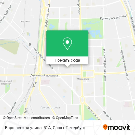Карта Варшавская улица, 51А