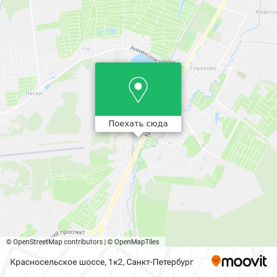 Карта Красносельское шоссе, 1к2