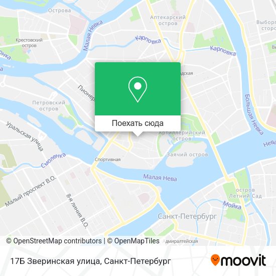 Карта 17Б Зверинская улица