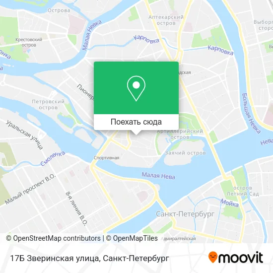 Карта 17Б Зверинская улица