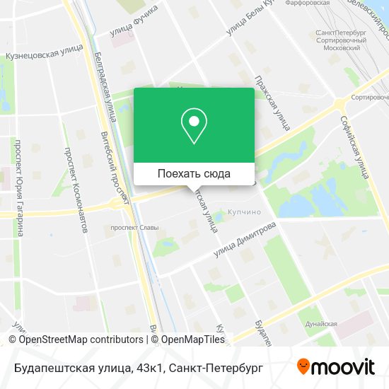 Карта Будапештская улица, 43к1