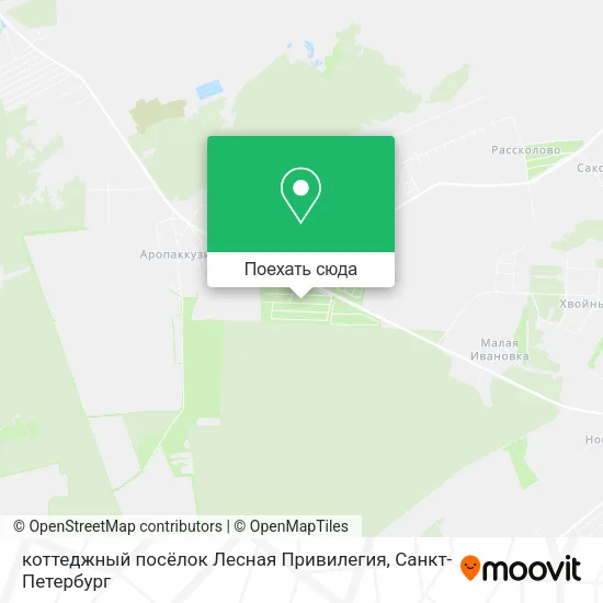 Карта коттеджный посёлок Лесная Привилегия