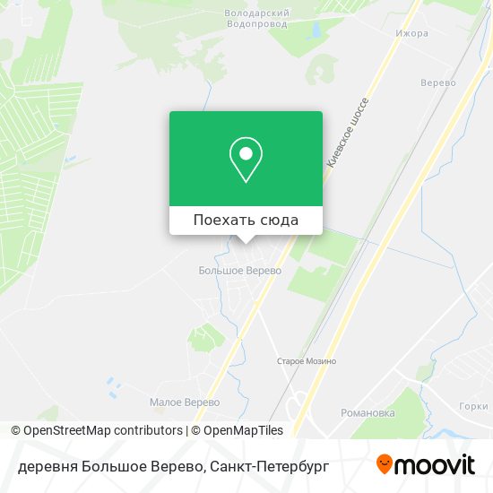 Карта деревня Большое Верево