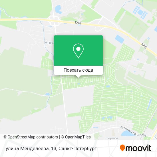 Карта улица Менделеева, 13