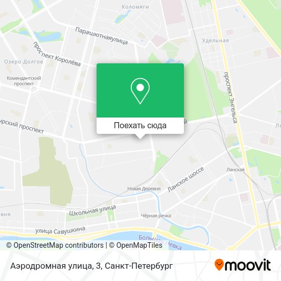 Карта Аэродромная улица, 3