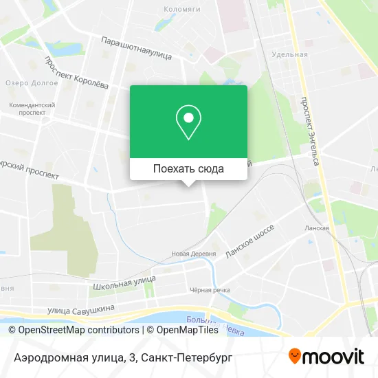 Карта Аэродромная улица, 3