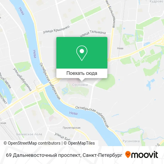 Карта 69 Дальневосточный проспект