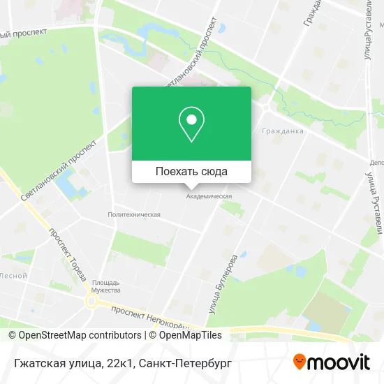 Карта Гжатская улица, 22к1