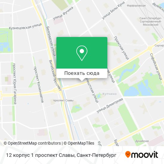 Карта 12 корпус 1 проспект Славы