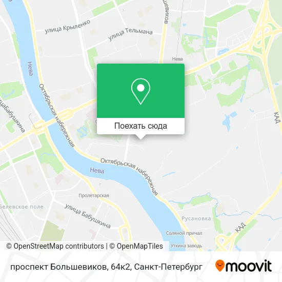 Карта проспект Большевиков, 64к2