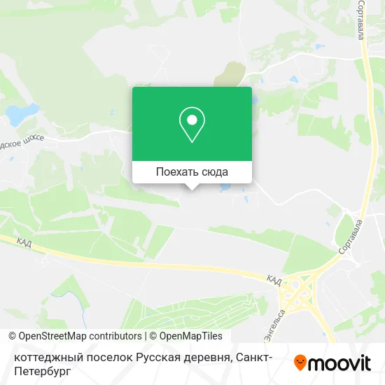 Карта коттеджный поселок Русская деревня