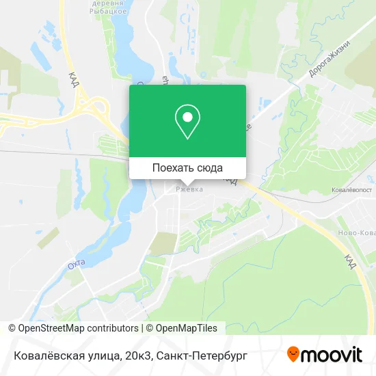 Карта Ковалёвская улица, 20к3