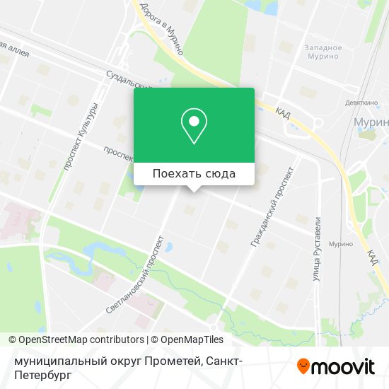 Карта муниципальный округ Прометей