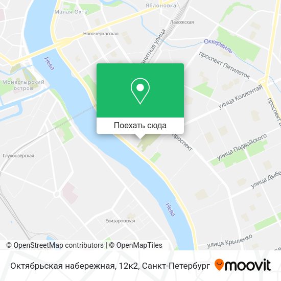 Карта Октябрьская набережная, 12к2