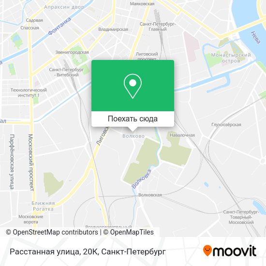 Карта Расстанная улица, 20К