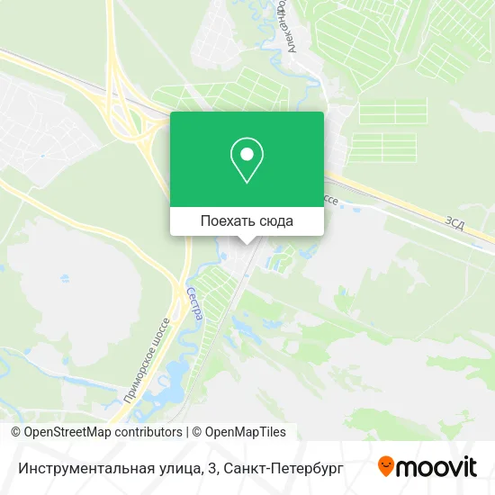 Карта Инструментальная улица, 3