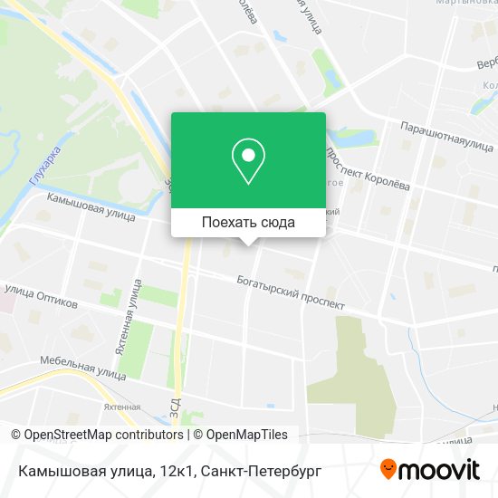 Карта Камышовая улица, 12к1