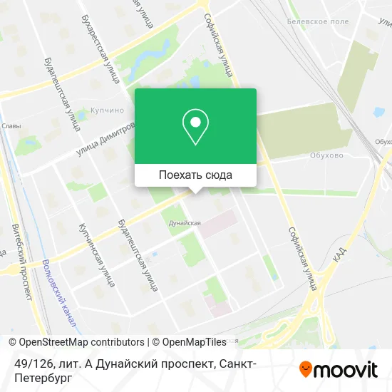 Карта 49 / 126, лит. А Дунайский проспект