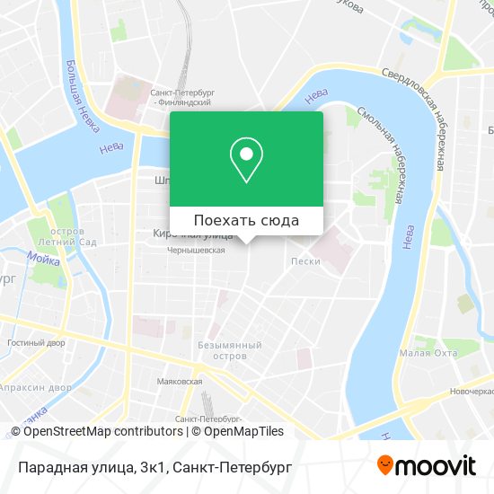 Карта Парадная улица, 3к1
