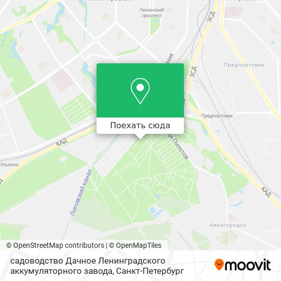 Карта садоводство Дачное Ленинградского аккумуляторного завода