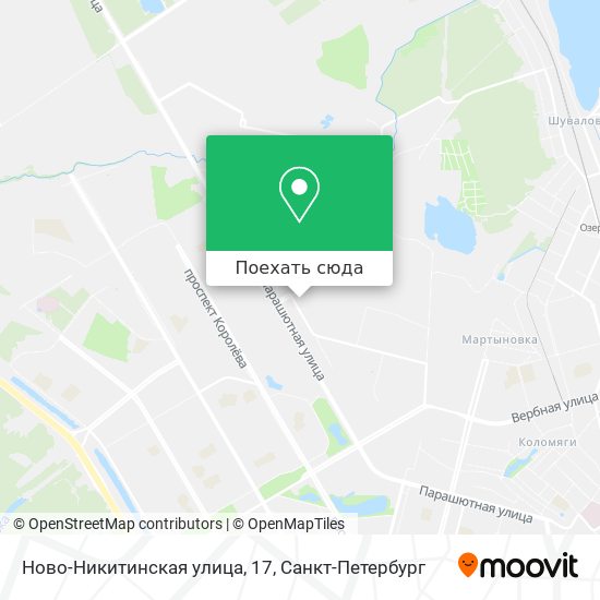 Карта Ново-Никитинская улица, 17